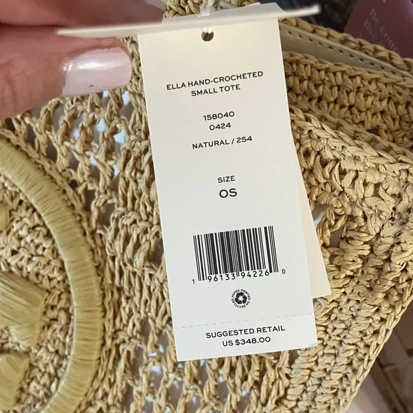 Tory Burch Ella Hand-Crocheted Tote โ Natural โ NWT - Picture 9 of 10